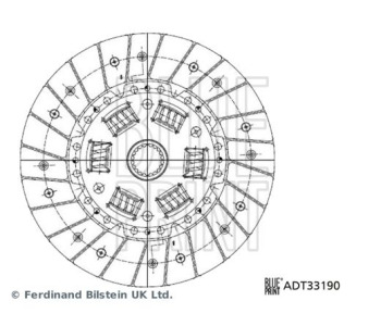 Притискателен диск BLUE PRINT ADT33201N за TOYOTA COROLLA (KE, TE) хечбек от 1972 до 1980