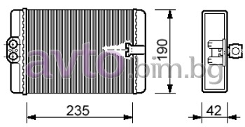 Радиатор за парно размер 235/182/46 за MERCEDES E (S210) комби от 1996 до 2003