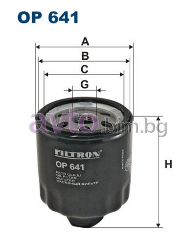 Маслен филтър - Filtron OP641 за VOLKSWAGEN BORA (1J2) от 1998 до 2005