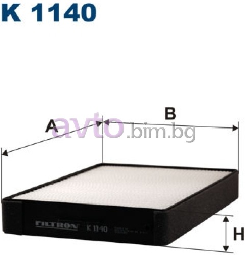 Филтър купе (поленов филтър) FILTRON K 1140 за HYUNDAI SONATA IV (EF) от 1998 до 2005