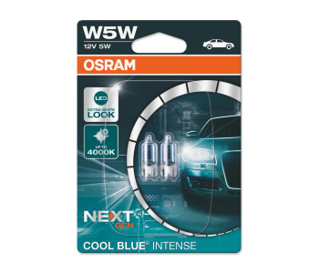 Крушки 12V 5W W2.1x9.5d COOL BLUE INTENSE (NEXT GEN) 2бр. - Osram