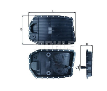 Маслена вана (картер), автоматична трансмисия MAHLE HX 154 за BMW 7 Ser (F01, F02, F03, F04) от 2008 до 2015