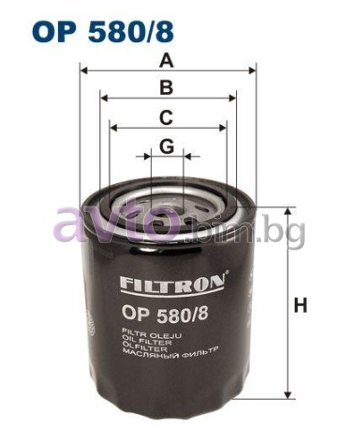 Маслен филтър FILTRON OP 580/8 за ROVER 2000-3500 (P6) от 1963 до 1976