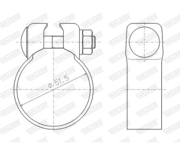 Скоба за стягане, изпускателна система WALKER 81987 за RENAULT 5 SUPER (B/C40_) от 1984 до 1996