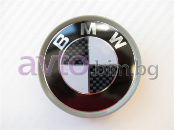 Капачка за джанта BMW карбонова 6.5 X 6.5 см