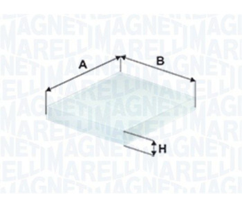 Филтър купе (поленов филтър) MAGNETI MARELLI 350203061230 за AUDI A6 (4A, C4) от 1994 до 1997