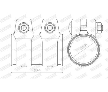 Тръбна връзка, изпускателна система WALKER 80190 за CITROEN C5 III (RD) от 2008 до 2017