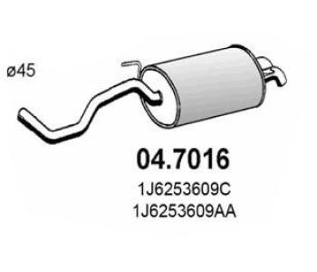 Крайно гърне ASSO 04.7016 за VOLKSWAGEN BEETLE (9C1, 1C1) от 1998 до 2010