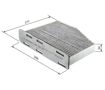 Филтър купе (поленов филтър) BOSCH 1 987 432 397 за VOLKSWAGEN PASSAT B6 (3C2) седан от 2005 до 2010