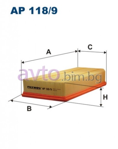 Въздушен филтър FILTRON AP 118/9