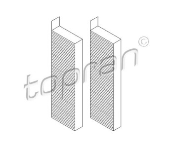 Комплект филтри, въздух за купето TOPRAN 722 261 за CITROEN BERLINGO (B9) товарен от 2008 до 2018
