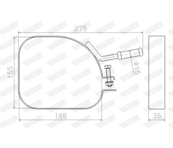 Скоба, изпускателна система WALKER 80597 за CITROEN C2 (JM) от 2003 до 2009