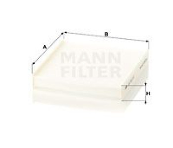 Филтър купе (поленов филтър) MANN-FILTER CU 22 011 за RENAULT CLIO IV (BH_) от 2012 до 2019