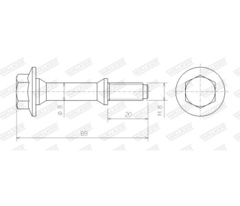Винт, изпускателна система WALKER 83169 за HONDA CIVIC VI (MB, MC) комби от 1998 до 2001