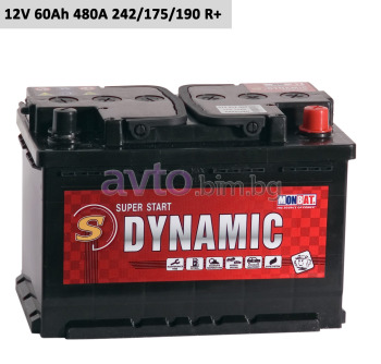 Акумулатор DYNAMIC 12V 60Ah 480A 242/175/190 R+