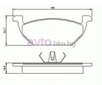 Накладки предни - BOSCH за AUDI A3 кабриолет (8P7) от 2008 до 2013