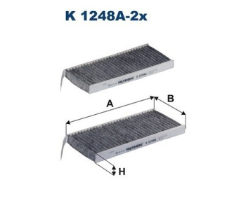 Филтър купе (поленов филтър) FILTRON K 1248A-2x за OPEL MOVANO B (X62) кутия от 2010
