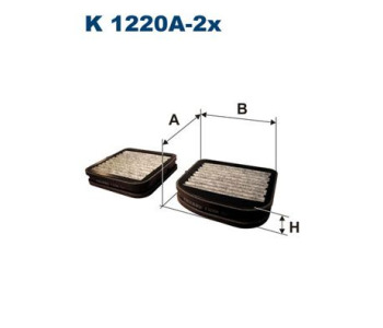 Филтър купе (поленов филтър) FILTRON K 1220A-2x за MERCEDES CL (W215) от 1999 до 2006