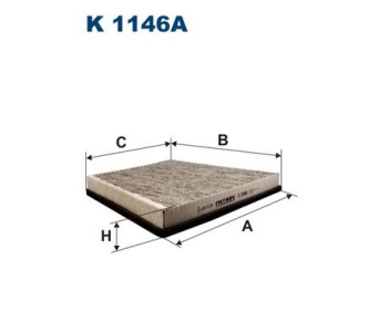Филтър купе (поленов филтър) FILTRON K 1146A за MERCEDES E (W211) седан от 2002 до 2009