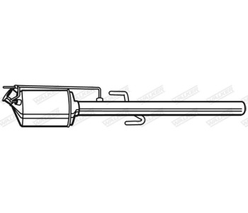 Филтър за сажди/твърди частици, изпускателна система WALKER 73090 за MERCEDES VITO (W639) пътнически от 2003 до 2014