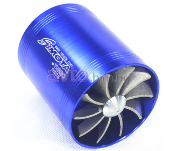 Турбо вентилатор нагнетител за въздуховод метален 65X74 - с 2 перки