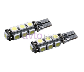 Диодни габарити CANBUS бели Т10 W5W с 13 SMD диода (комплект 2 броя)