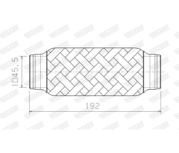 Гофрирана тръба, изпускателна система WALKER 05249 за OPEL ASTRA F (51_, 52_) комби от 1991 до 1998