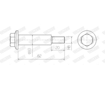 Винт, изпускателна система WALKER 83194 за OPEL VECTRA A (J89) хечбек от 1988 до 1995