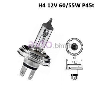 Крушка HELLA H4/ HR2 12V 60/55W P45t