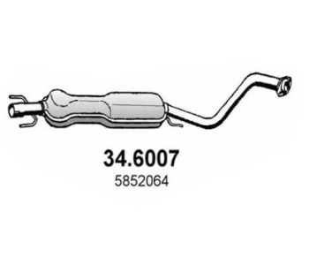 Средно гърне ASSO 34.6007 за OPEL ASTRA G (F67) кабриолет от 2001 до 2005