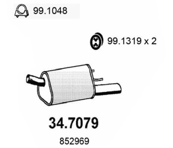 Крайно гърне ASSO 34.7079 за OPEL CORSA B (S93) хечбек от 1993 до 2002