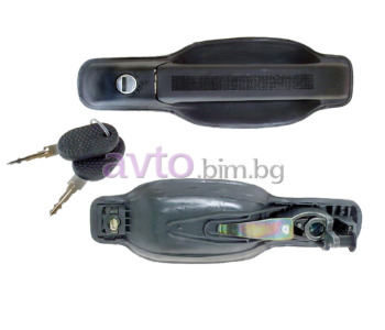 Дръжка за врата - външна предна лява сива с ключове - Daily/Turbo Daily за IVECO DAILY II платформа от 1989 до 1999