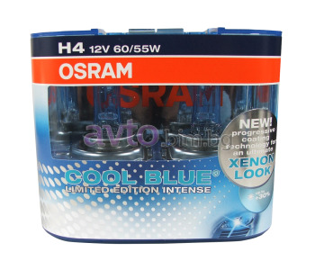 Крушки H4 12V 60/55W P43t COOL BLUE INTENSE LIMITED EDITION 2бр. - Osram