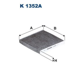 Филтър купе (поленов филтър) FILTRON K 1352A за RENAULT TWINGO III (BCM_) от 2014