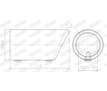 Накрайник за тръбата на аспуха WALKER 10681 за SEAT TOLEDO III (5P2) от 2004 до 2009