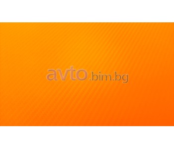 Карбоново фолио оранжево релефно (ширина 127 см)