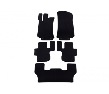 Мокетни стелки комплект (5 броя) черни за моделите КЪСА БАЗА след 2006- за MERCEDES R (W251, V251) от 2005