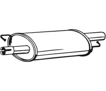 Средно гърне BOSAL 233-577 за VOLKSWAGEN TRANSPORTER V (7HB, 7HJ, 7EB, 7EJ, 7EF, 7EG, 7HF, 7E) пътнически от 2003 до 2015