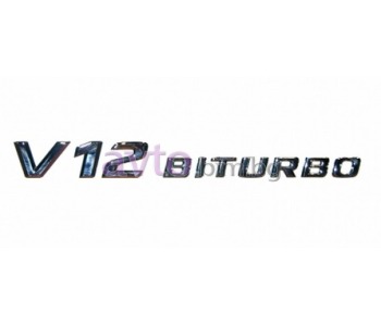 Емблема преден калник V12 BITURBO ОРИГИНАЛНА за MERCEDES S (W221) седан от 2005 до 2013
