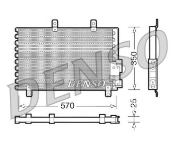 Кондензатор, климатизация DENSO DCN01001 за ALFA ROMEO 155 (167) от 1992 до 1997