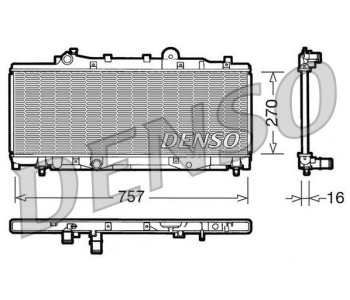 Радиатор, охлаждане на двигателя DENSO DRM09130 за FIAT COUPE (175) от 1993 до 2000