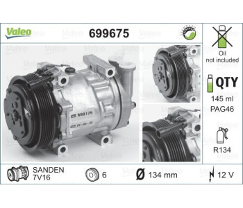 Компресор, климатизация VALEO 699675 за ALFA ROMEO 145 (930) от 1994 до 1998