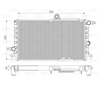 Радиатор, охлаждане на двигателя VALEO 816710 за ALFA ROMEO 33 (907A) от 1990 до 1994