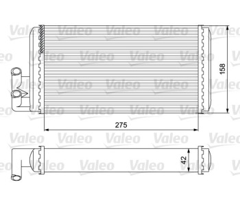 Топлообменник, отопление на вътрешното пространство VALEO 812068 за AUDI 100 (44, 44Q, C3) от 1982 до 1991