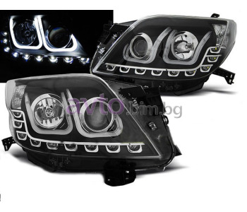 Тунинг фарове черни H7+H1 TUBE LIGHT за TOYOTA LAND CRUISER (J150) от 2009