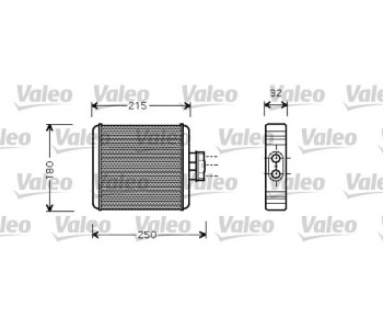 Топлообменник, отопление на вътрешното пространство VALEO 812323 за SKODA FABIA II (545) комби от 2007 до 2014