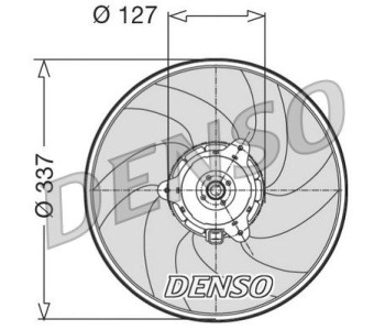 Вентилатор, охлаждане на двигателя DENSO DER32001 за SKODA FABIA I (6Y3) седан от 1999 до 2007