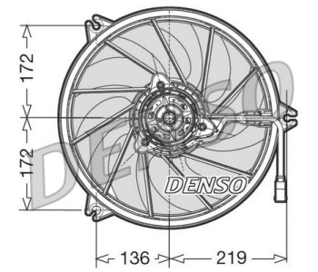 Вентилатор, охлаждане на двигателя DENSO DER32004 за SKODA OCTAVIA I (1U2) от 1996 до 2010