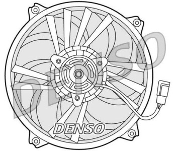Вентилатор, охлаждане на двигателя DENSO DER32012 за VOLKSWAGEN GOLF V (1K1) от 2003 до 2009