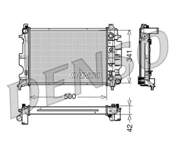 Радиатор, охлаждане на двигателя DENSO DRM32016 за SEAT TOLEDO III (5P2) от 2004 до 2009